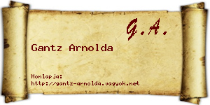 Gantz Arnolda névjegykártya